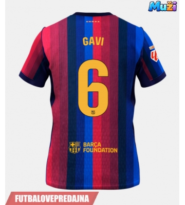 Lacne Muži Futbalové dres Barcelona Paez Gavi #6 2026-27 Krátky Rukáv - Domáci